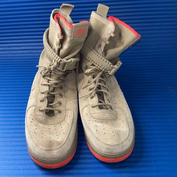 Size 13- Men’s Nike Special Force AF1 Khaki Sneaker Boots RARE 864024-205 - Picture 4 of 8